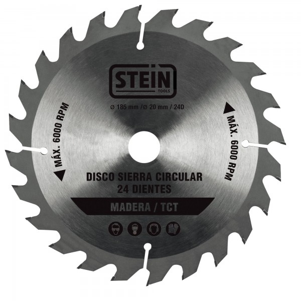 Disco sierra circular 185 mm. 24 dientes