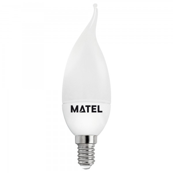 Bomb.led vela flama e14 5w.fria (caja de 10 unidades)
