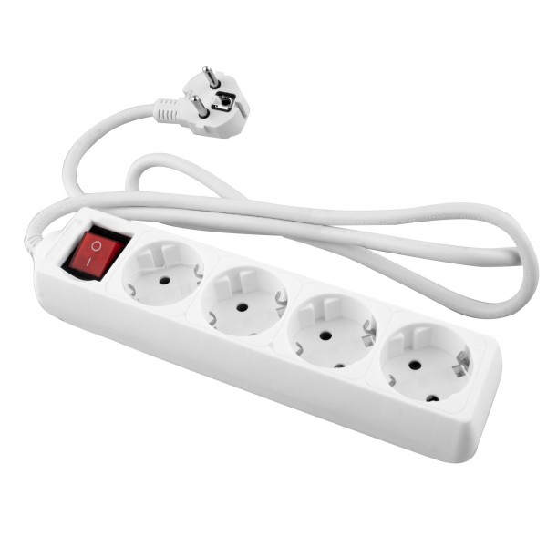 Base onlex blanca 4tomas cable/int.3mt