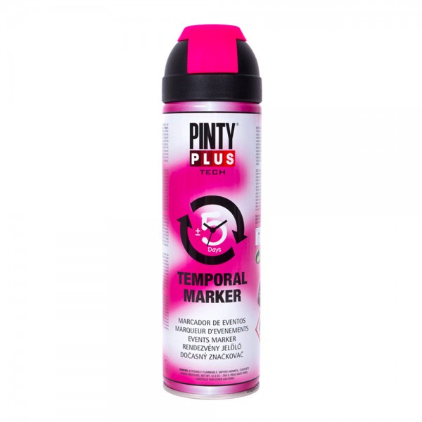 Pintura temporal en spray tech marcador eventos 650 cc fucsia t184 (pack 2 unidades)