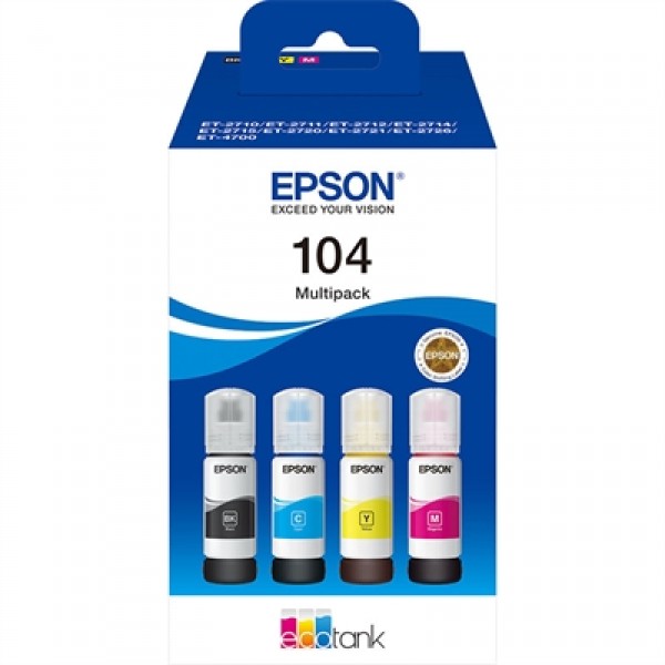 Epson botellas multipack ecotank 104 4 colores