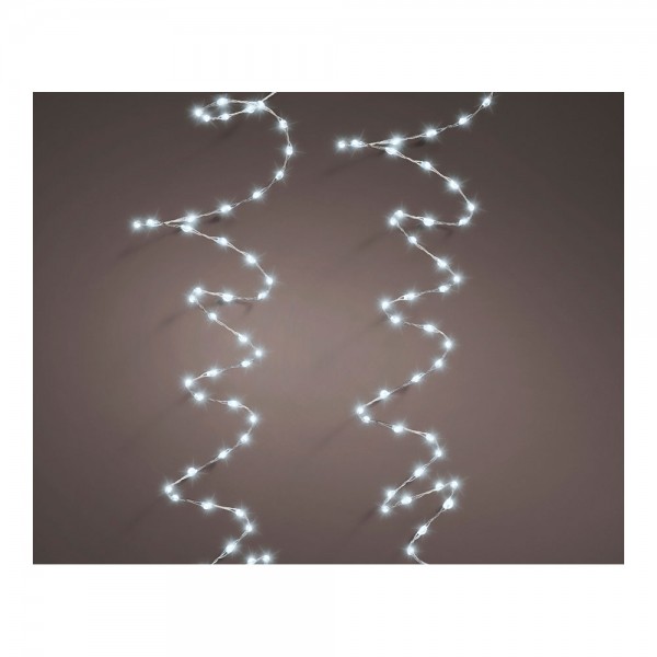 Guirnalda micro led extra dense 567 leds luz fria parpadeante cable plata 14 m