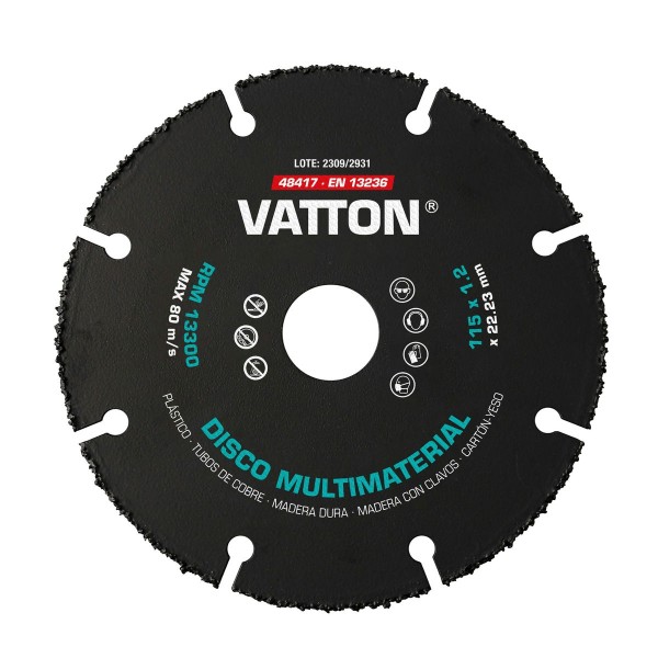 Disco multimaterial 115 mm.