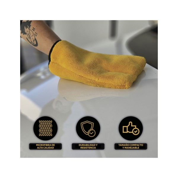 Guante de Lavado Supreme de Microfibra Billionaire Cuida la Carrocería Sin Arañazos Guante Sueva de Detalle 15x25 cm
