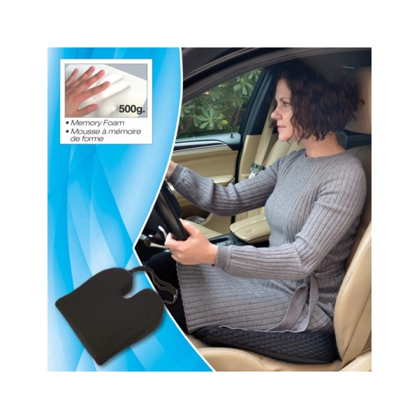 Cojín Viscoelastico de Asiento Ortopédico de 42cm x 40 cm, con Espuma de Memoria para Alivio del Dolor de Cóccix