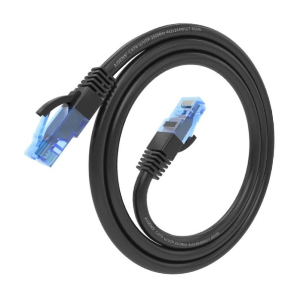 Aisens cable rj45 cat.6 utp awg26 cca negro 1.5m