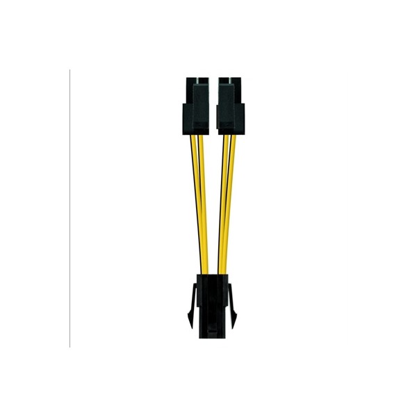 Nanocable cable alimentación 4pin/h-4+4pin/m, 15 c
