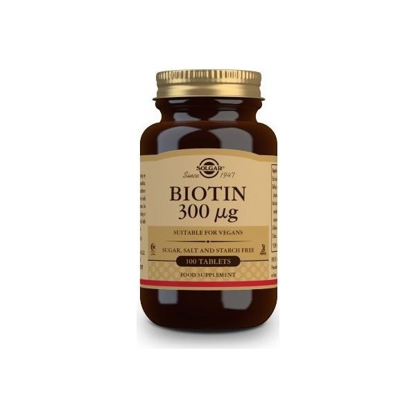 Solgar Biotina 300 Mcg 100 Comp