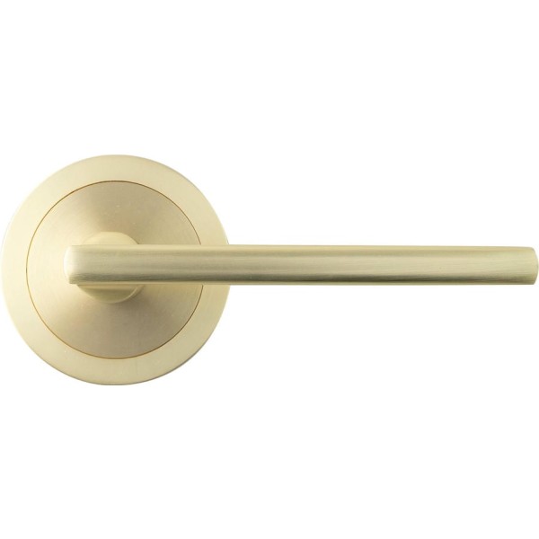 Manilla recta roseta 65mm.laton mate