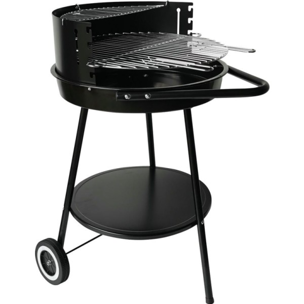 Barbacoa carbon redonda ruedas 82x47