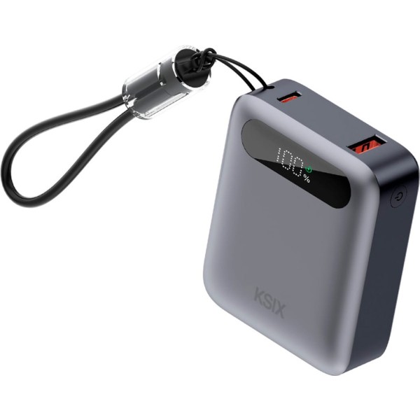 Ksix bpb10pd22g gris / powerbank 10.000 mah / carga rápida 22,5 w