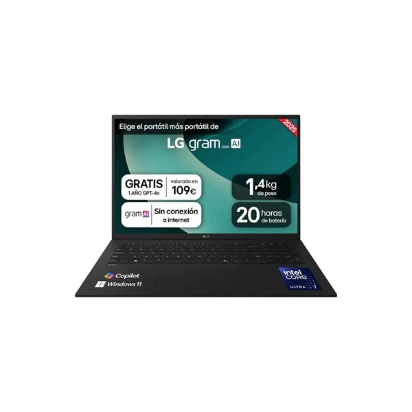 Lg 17z90t-g.ad88b ultra7-255h 32gb 1tb w11h 17"