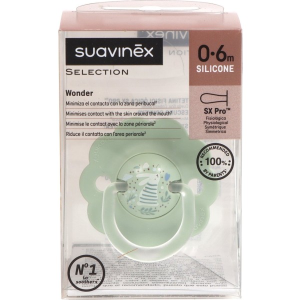 Suavinex Chupete Silicona Fisiologico Wonder Sx 0-6m